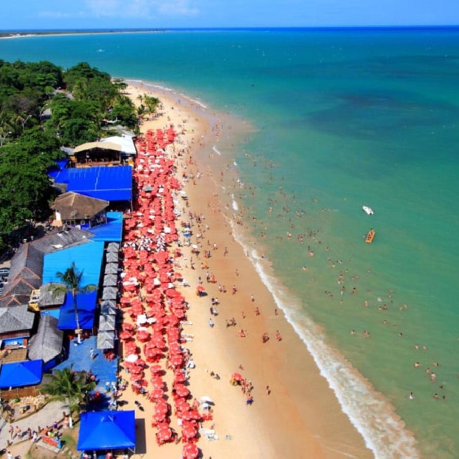 De Frente Pra Praia Apartamento Da Cris Taperapua - Condominio America Praia Flat Porto Seguro Zewnętrze zdjęcie